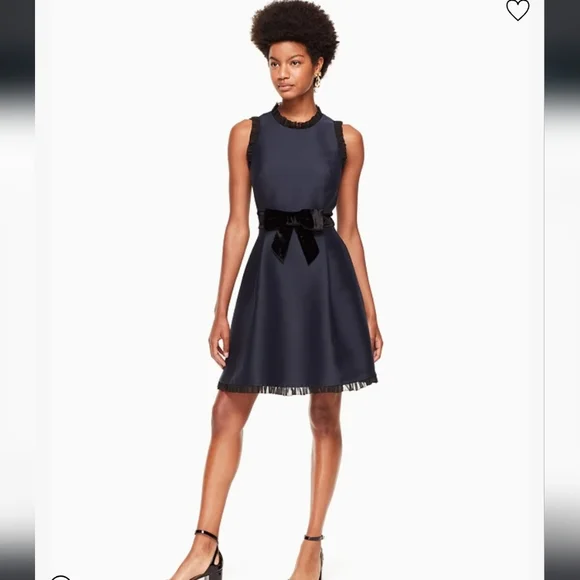 kate spade | Dresses | Kate Spade Velvet Bow Fit And Flare Dress Size 2 |  Poshmark